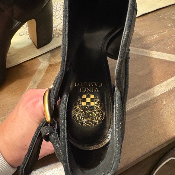 Black Peep-Toe Ankle Boots - Picture 4 of 5